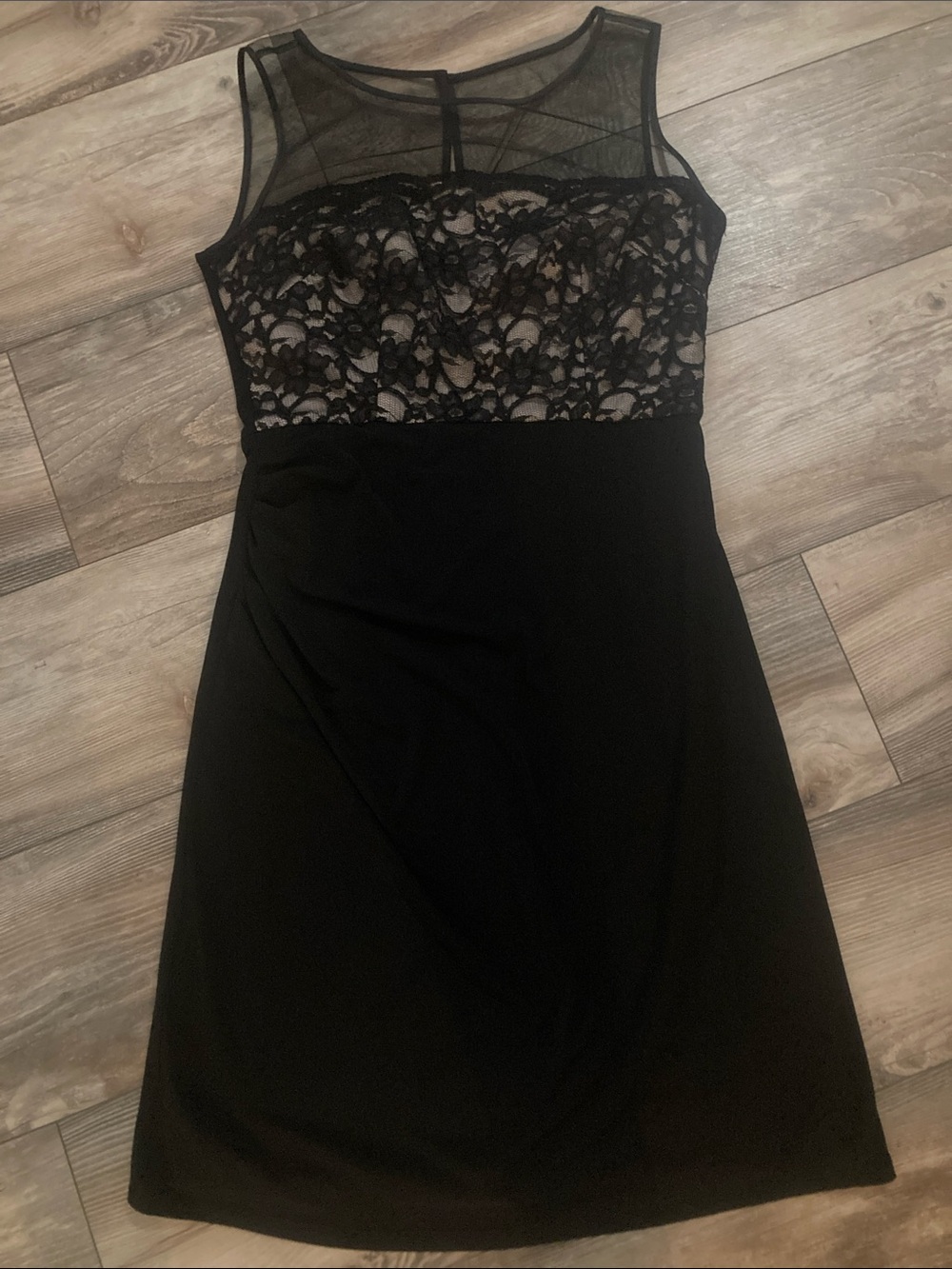 Eliza J Black Illusion Neckline Dress Women’s Size 10